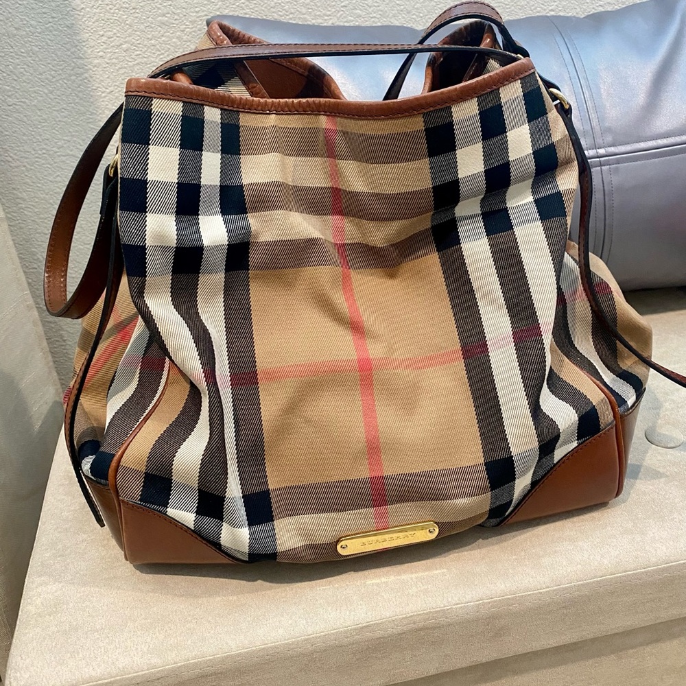 Burberry Canterbury Tote- Overall in good condition with minor scuffs.